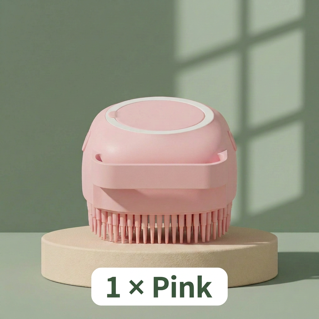 Pet Bathing Brush with Shampoo Dispenser
