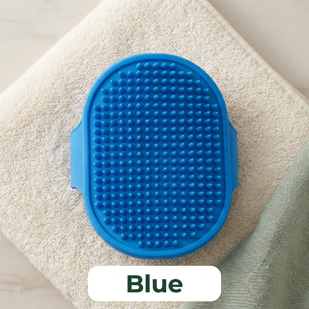 Silicone Dog Bath Brush with Adjustable Hand Strap