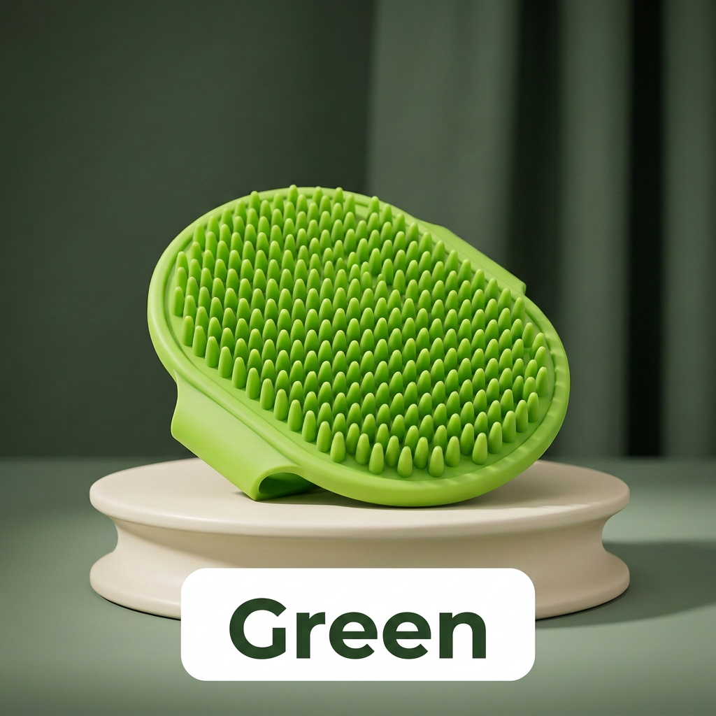 Silicone Dog Bath Brush with Adjustable Hand Strap