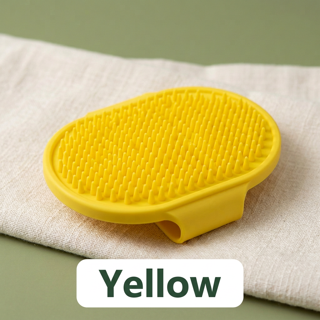 Silicone Dog Bath Brush with Adjustable Hand Strap