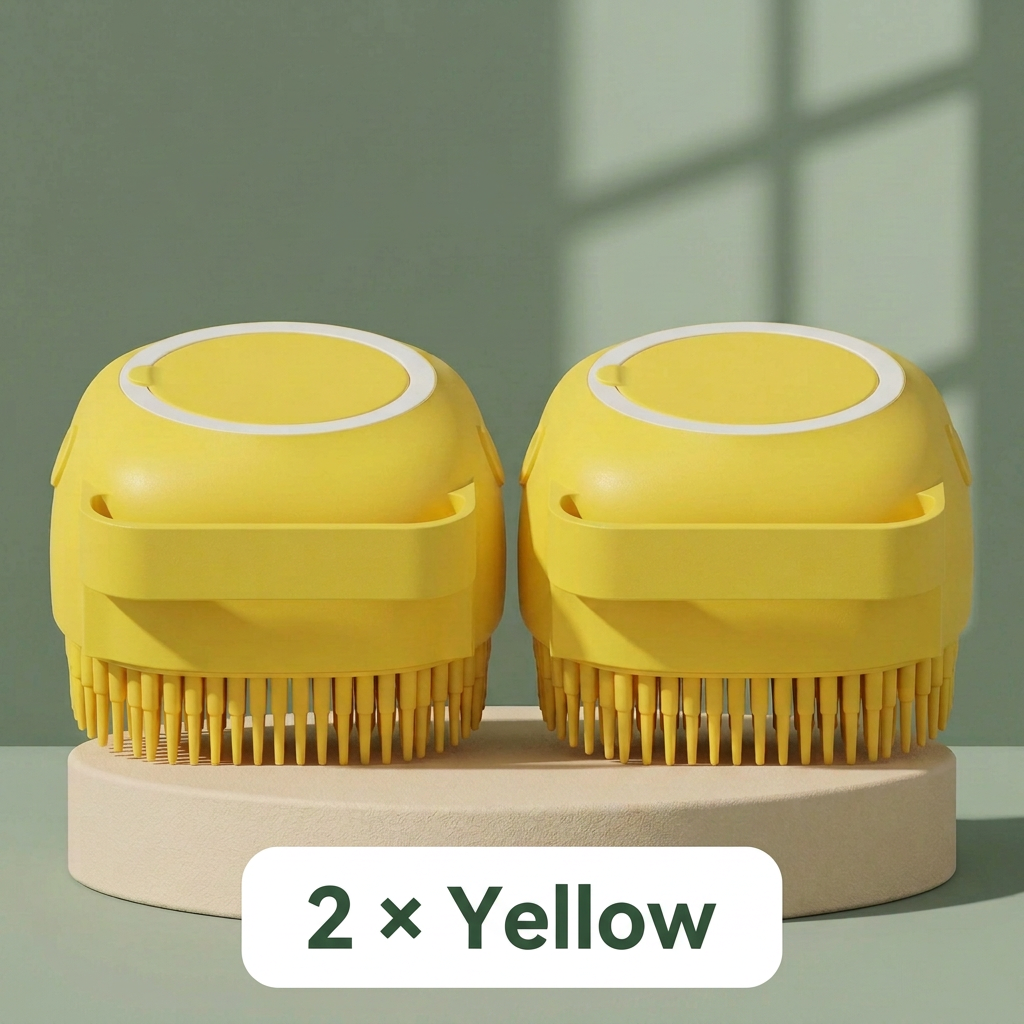 Pet Bathing Brush with Shampoo Dispenser