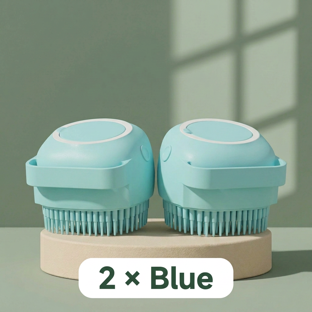 Pet Bathing Brush with Shampoo Dispenser