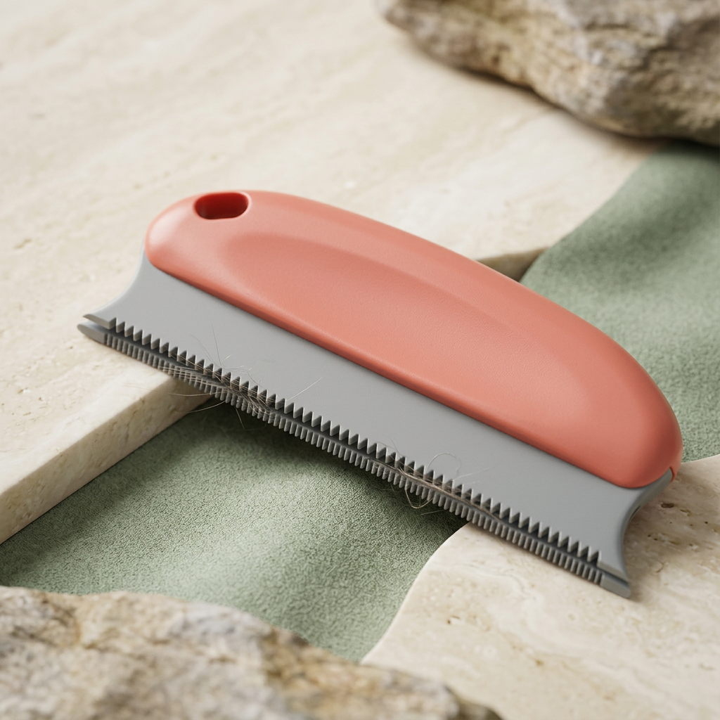 Coral fabric pet hair remover color example