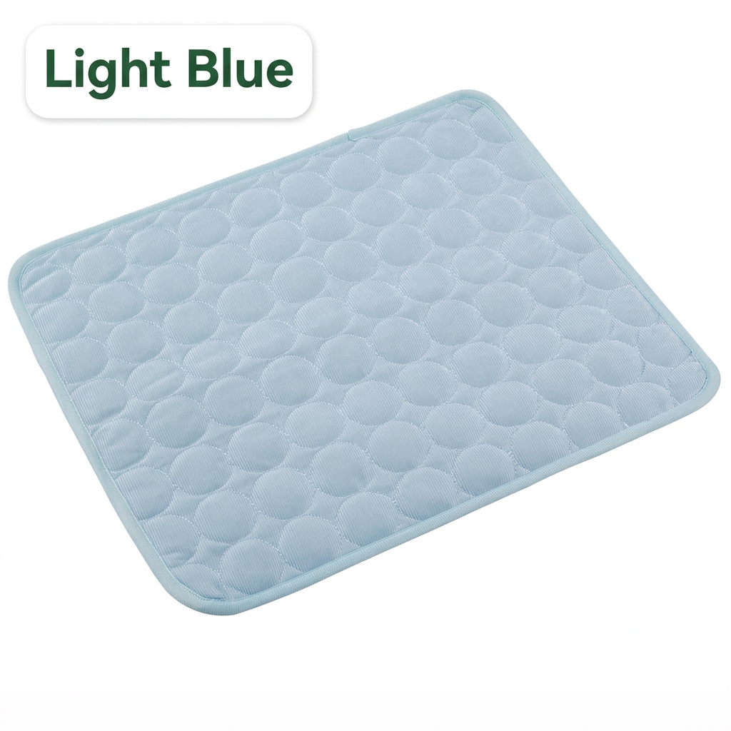 Light Blue cooling mat with Light Blue color-only label