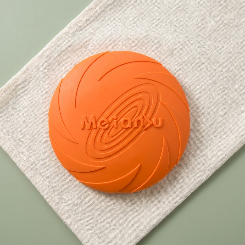 Orange dog flying disc