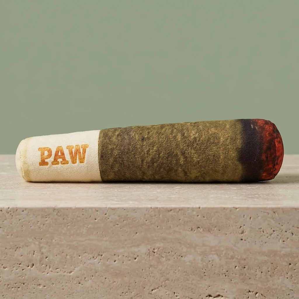 PAW plush toy side profile