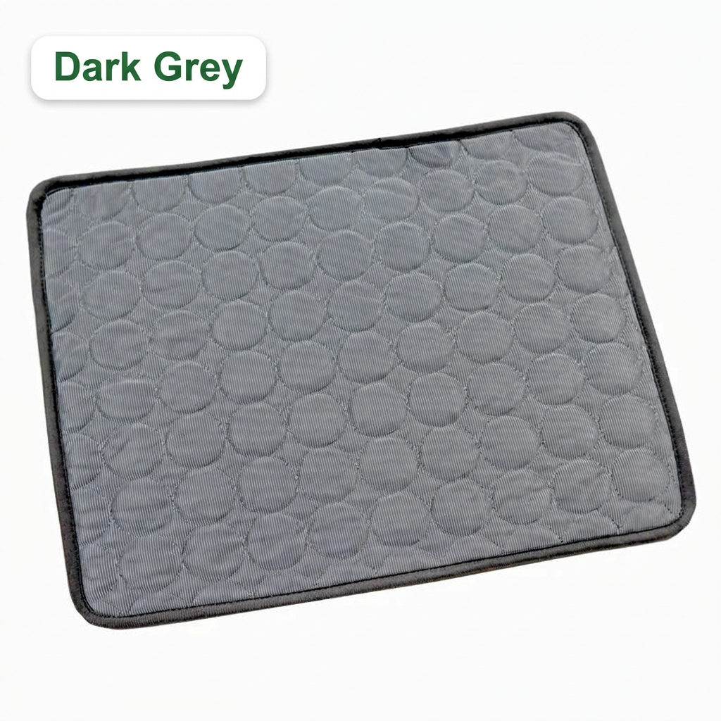 Dark Grey cooling mat with Dark Grey color-only label