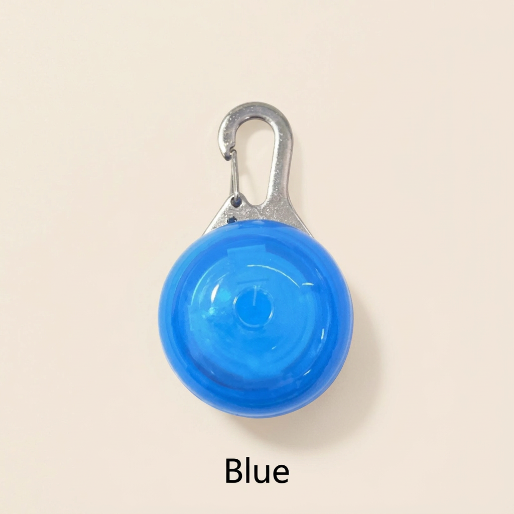Blue LED pet collar pendant with Blue color label