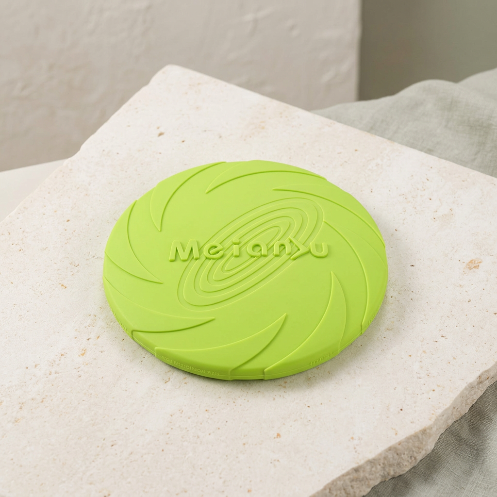 Green dog flying disc