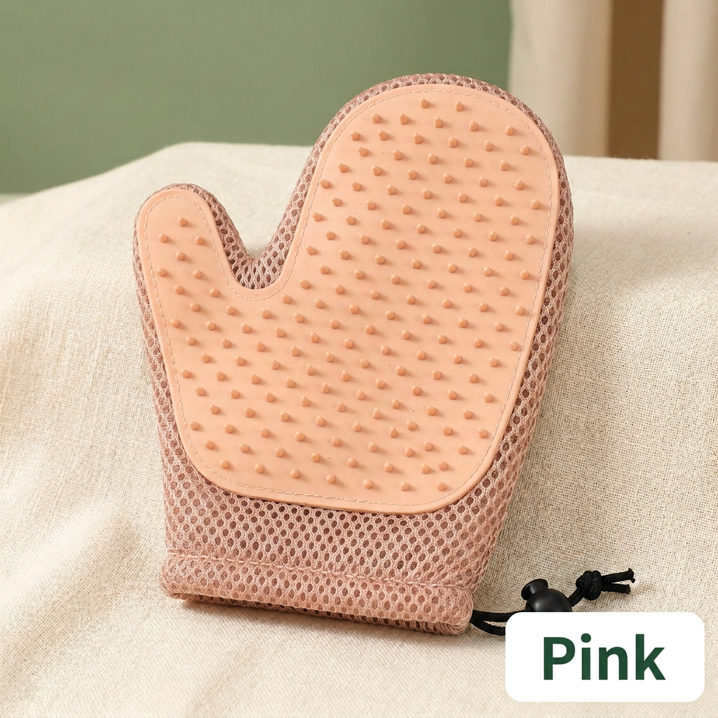 Double-Sided Pet Grooming Mitt for Dogs & Cats