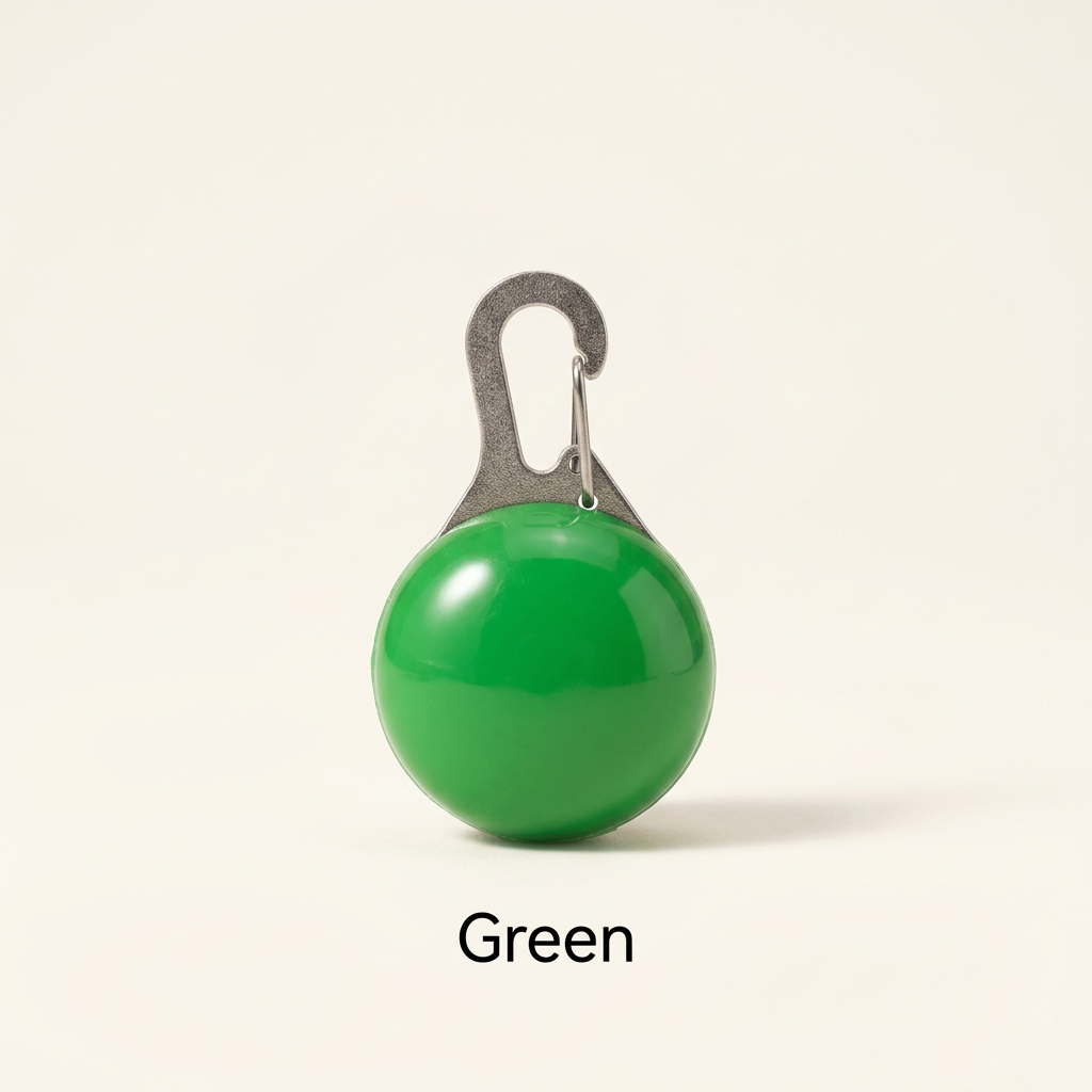 Green LED pet collar pendant with Green color label