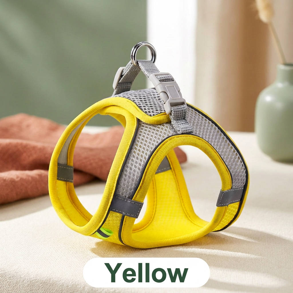 Reflective Mesh Pet Harness & Leash Set
